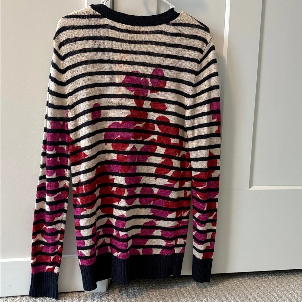 NWT Tory Burch Lorena Linen Blend Cardigan- Size Large - Picture 7 of 7